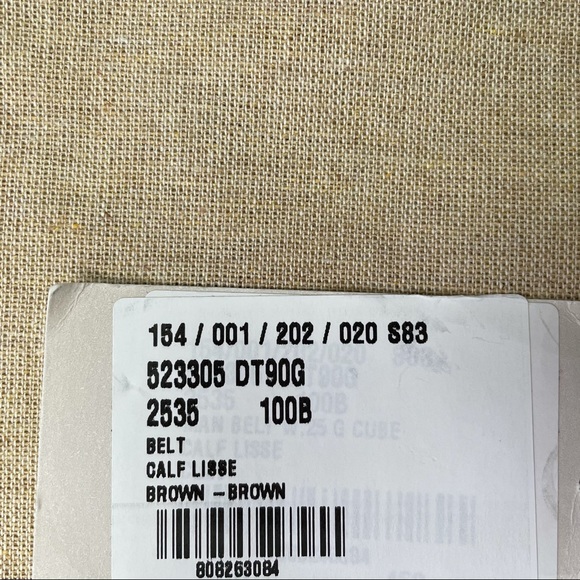 Gucci Brown Leather Gold G Cube Belt 100 40 523305 Luxury Statement Designer - Picture 15 of 16